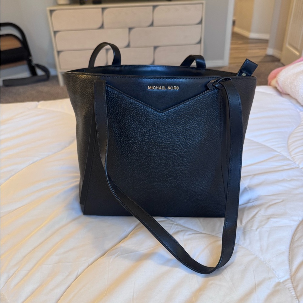 Michael Kors Black Pebbled Leather Tote